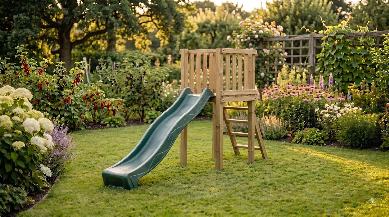 Rutsche in einem privaten Garten